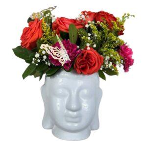 Arreglo Floral de Rosas con Mariposas | Buda Alado