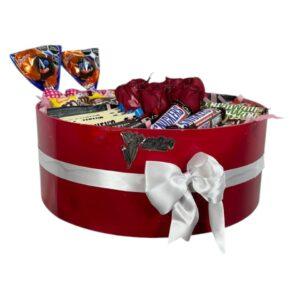 Arreglo Floral de Rosas con Ferrero | Cofre de Tentaciones