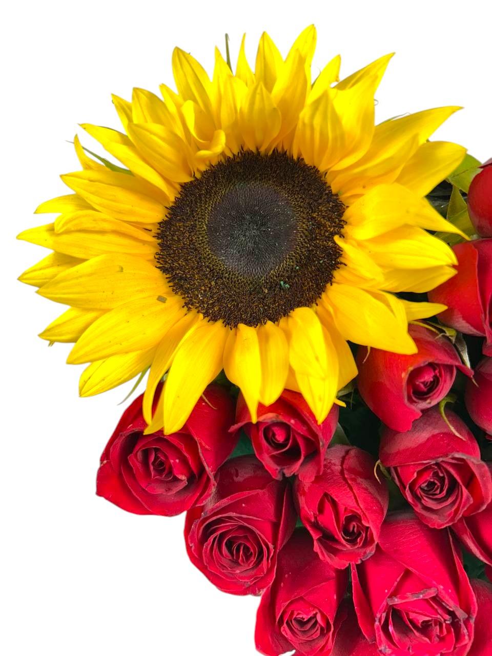 Arreglo Floral de 40 Rosas y Girasoles | Corazón Enamorado 2 Arreglo Floral de 40 Rosas y Girasoles | Corazón Enamorado - Imagen de 2