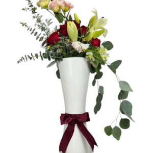 Arreglo Floral de Rosas con Luz | Pasión Escarlata LED