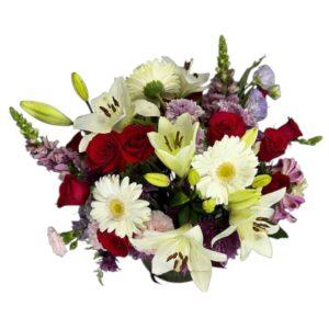 Arreglo Floral de Rosas y Gerberas | Romance Clásico