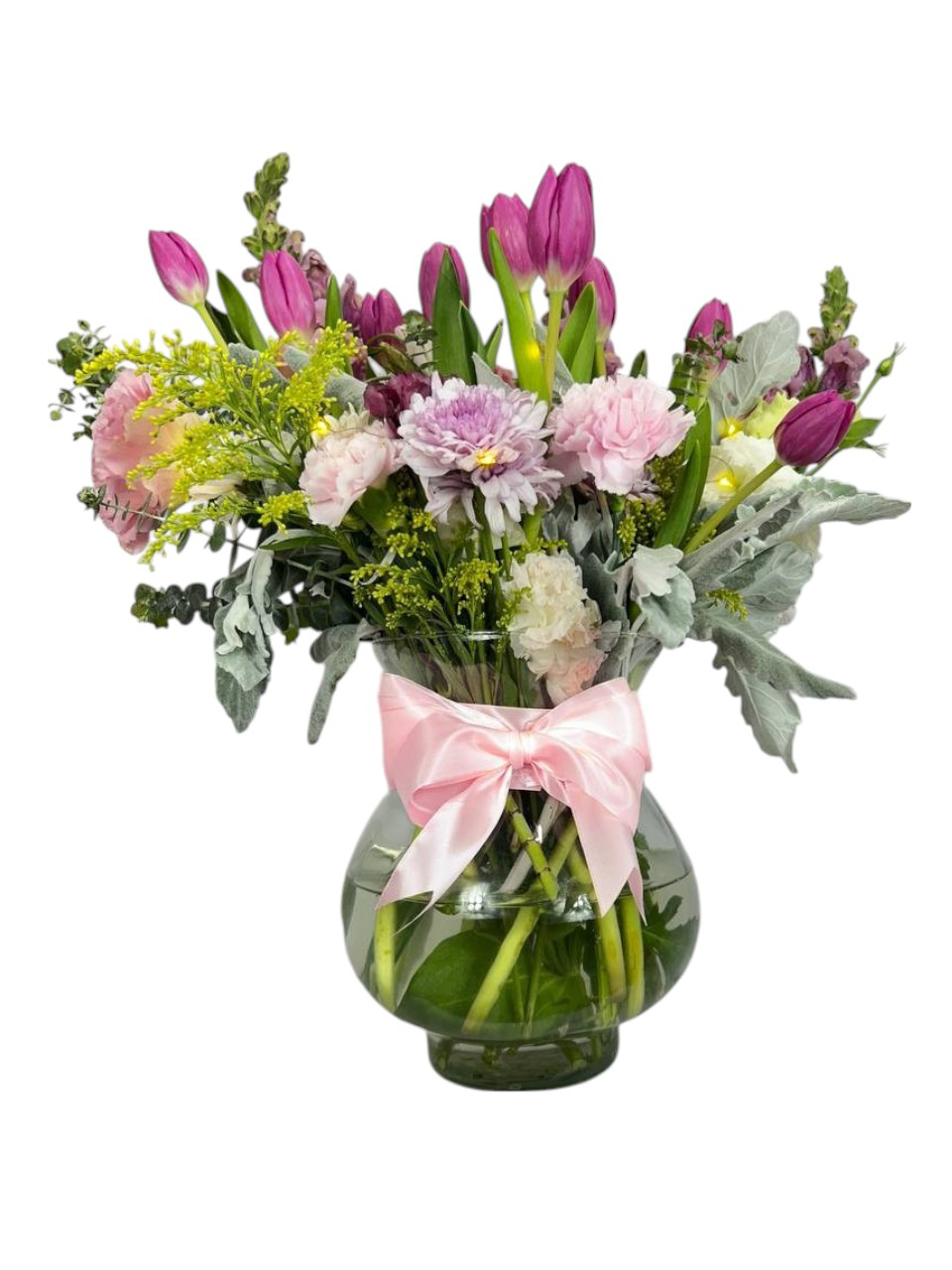 Arreglo Floral de Tulipanes con Luz | Amanecer Radiante 1 Arreglo Floral de Tulipanes con Luz | Amanecer Radiante