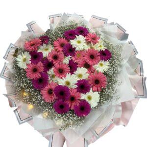 Ramo de Gerberas Pastel con Luz | Luz de Gerberas Pastel