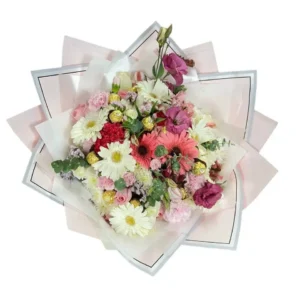 Ramo de Rosas y Gerberas con Chocolate | Dulce Armonía