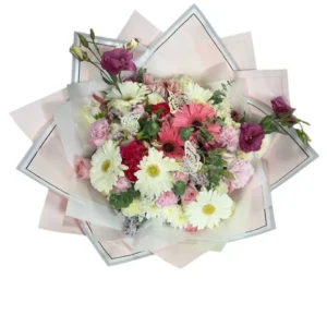 Ramo de Rosas y Gerberas con Chocolate | Ternura Dulce Pastel