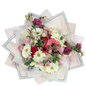 Ramo de Rosas y Gerberas | Dulzura Pastel