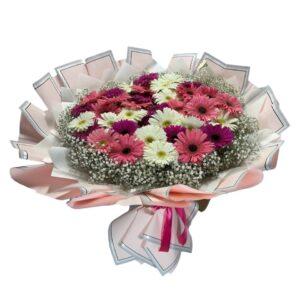 Bouquet de 36 Gerberas | Bouquet Pastel de Gerberas con Luz