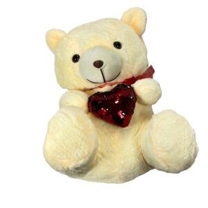 PELUCHE BLANCO OSO CORAZÓN