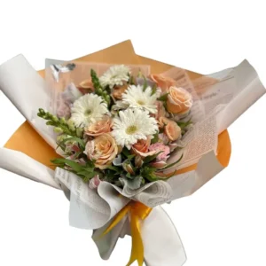 Ramo de Rosas y Gerberas | Dulzura Pastel