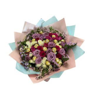 Ramo de Rosas con Ferrero | Colores con Sabor